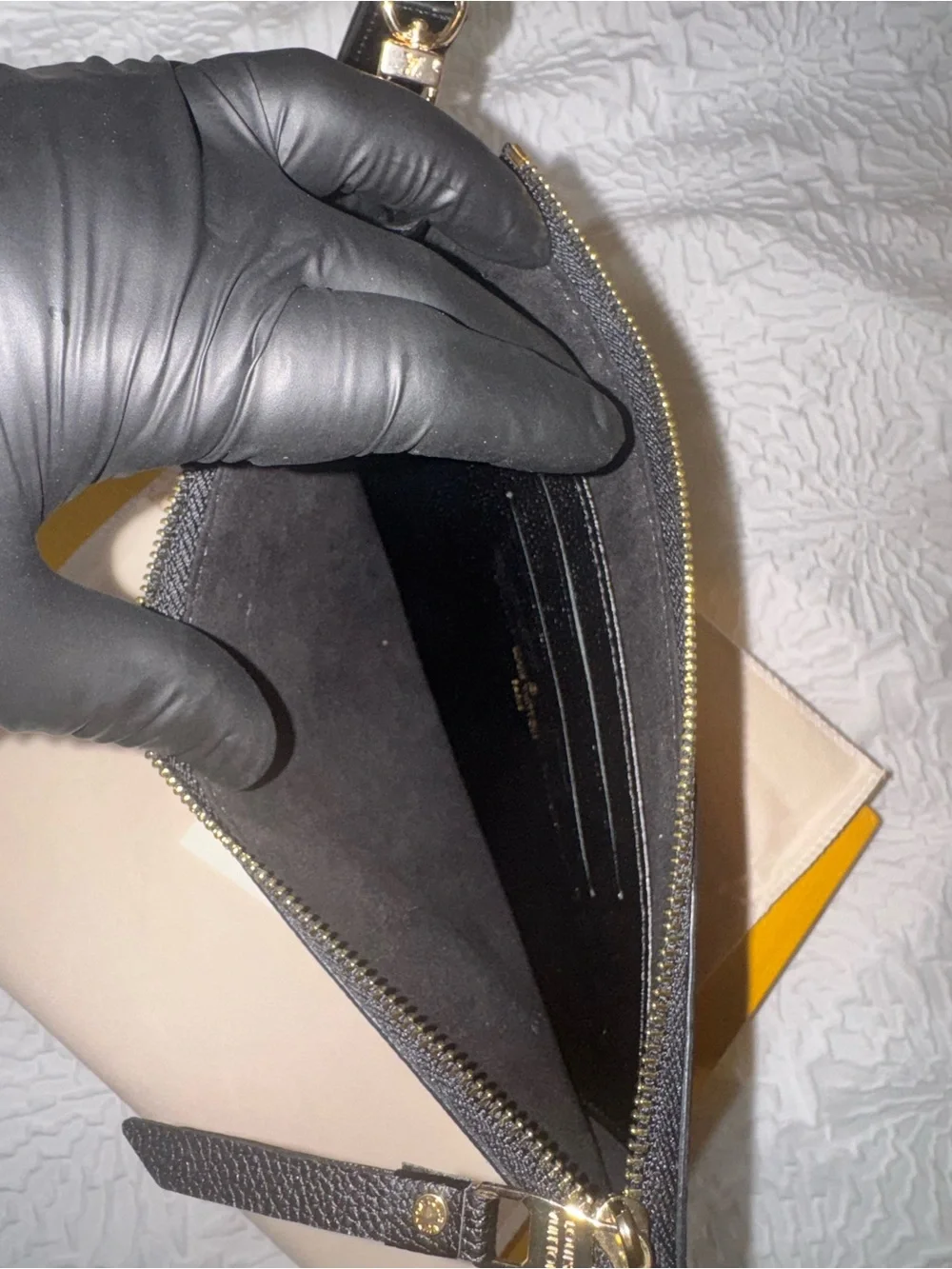 Louis Vuitton Black Embossed Monogram Flat Pouch